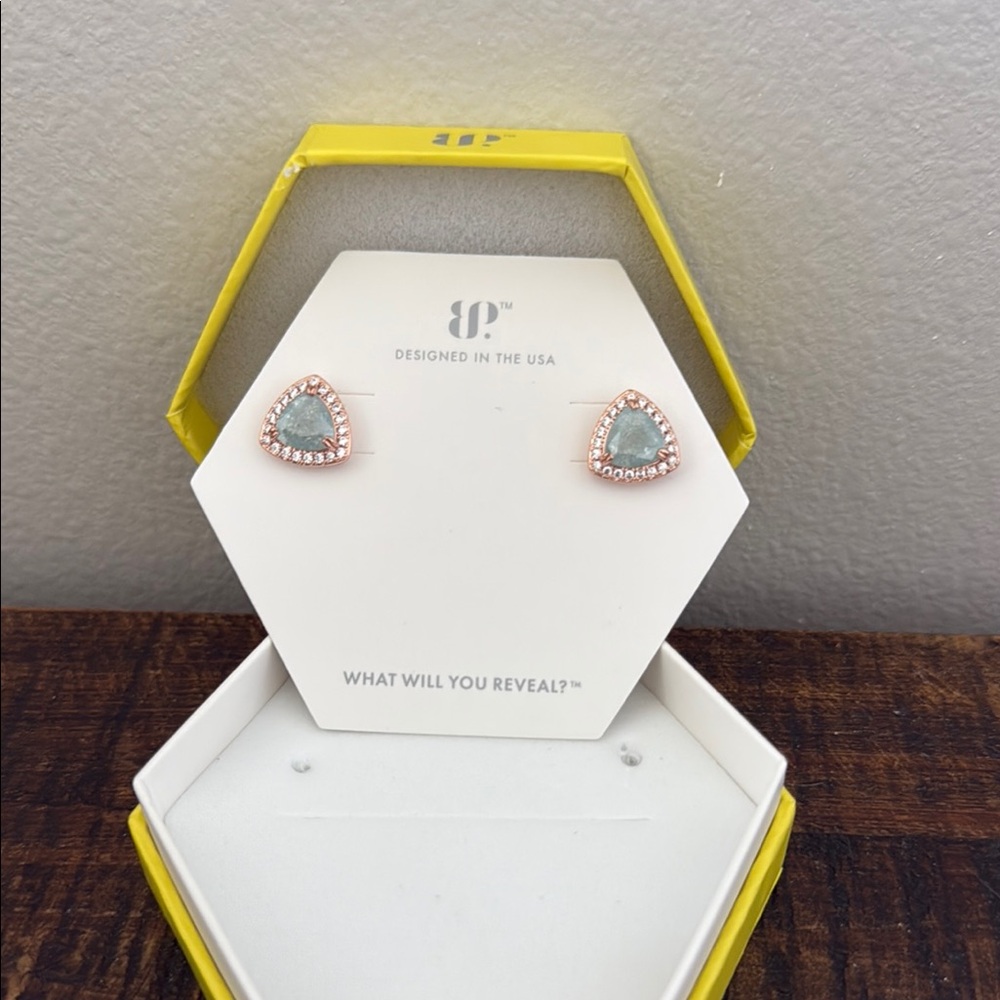 Elegant Silver and Pink Stud Earrings